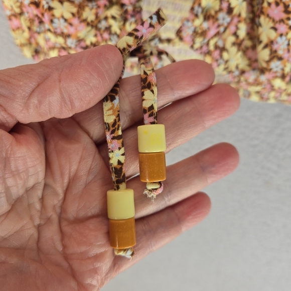 Maaji Womens Beach Wear Tops Sz M Cutout Ditsy Flower Pink Yellow Versatile Wear - Picture 8 of 15